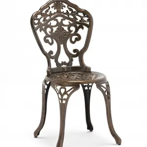 Modern Courtyard Balcony Bistro Leisure Furniture Cafe Leisure Area Outdoor Die Dining Cast Aluminum Chairs