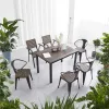 Modern Design Outdoor Leisure Garden Furniture Teak Dining Patio Table Poly Plastic Wood Furniture Banquet Table