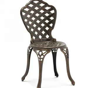 Modern Factory-Cast Aluminum K D Garden Chair Customizable Bronze Metal Furniture for Outdoor Hotel Park Hospital Use