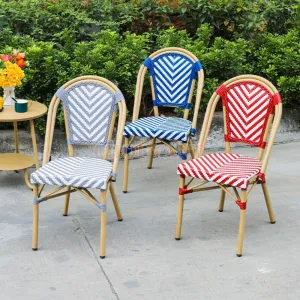 Modern Garden Furniture Dining Chair Aluminum Frame Rattan Chair for Outdoor Use