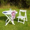 Modern Eco-Friendly Plastic Wood Folding Chair for Outdoor Garden Wedding Events Park Hotel Villa Exterior Use