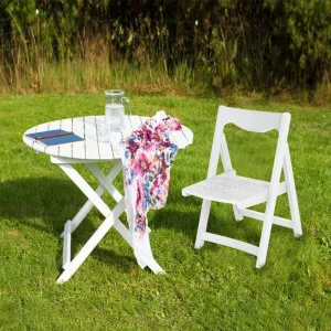 Modern Eco-Friendly Plastic Wood Folding Chair for Outdoor Garden Wedding Events Park Hotel Villa Exterior Use