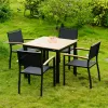Modern Leisure Armchair Metal Teslin Mesh Dining Chair for Hotel Farmhouse Outdoor Garden Use