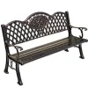 Modern Leisure Garden Die Cast Metal Outdoor Commercial comfort Bench Park Cast Aluminum Bench Leg Die Cast Aluminum Bench