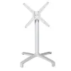 Modern Minimalist Foldable Stackable Aluminum Table with Adjustable Height Legs for Outdoor Dining and Hotel Use