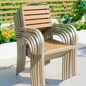 Modern Nordic Aluminum Chairs Comfortable Low-Priced Stackable Lawn Furniture for Outdoor Gardens for Dining Parks Hotels Villas