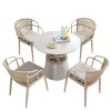 Modern Outdoor Aluminum Rope Woven Dining Chair for Hotel Villa Park Use