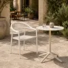Modern Outdoor Aluminum Teslin Rope Dining Chair Commercial Patio Restaurant Cafe Hotel Garden Furniture