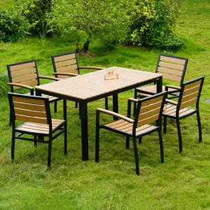 Modern Outdoor Dining Chairs Cafe Courtyard Bistro Restaurant Garden Swimming Pool Plastic Furniture Tables Chairs