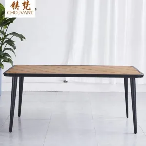 Modern Outdoor Dining Table Chairs Aluminum Plastic Wood Terrace Wood Courtyard Garden Garden Furniture Wholesale