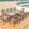 Modern Outdoor Patio Furniture Die Casting Aluminum Furniture Dining Table Garden Furniture