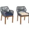 Modern Outdoor Rope Braided Dining Chair with Aluminum Frame Durable Eco-Friendly for Hotel Villa Park Use