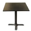 Modern Outdoor Square Carbon Steel Dining Table Cross Base UV-Resistant Waterproof for Patio Garden Courtyard Villa Cafe