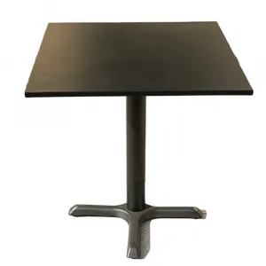 Modern Outdoor Square Carbon Steel Dining Table Cross Base UV-Resistant Waterproof for Patio Garden Courtyard Villa Cafe