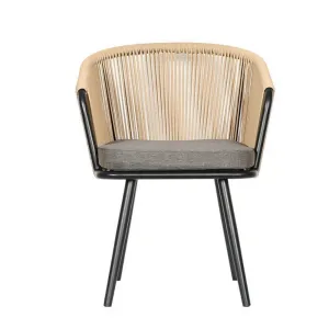 Modern PE Rattan Aluminum Outdoor Dining Furniture Set with Elegant Garden Chair and Table for Hotels Courtyards Parks