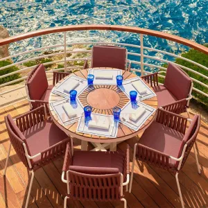 Modern Patio Balcony Ollie Rope Chairs Outdoor Garden Dining Chairs
