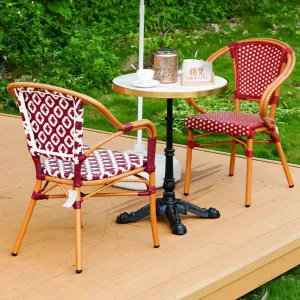 Modern Rattan Aluminum Outdoor Garden Patio Chairs and Tables for Villa Park Courtyard