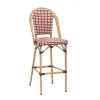 Modern Style Outdoor Rattan Bar Chairs Aluminium Home Garden High Chairs for Dining and Living Room Furniture