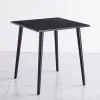 Modern Style Multi Colors UV-Resistant Durable Square Carbon Steel Outdoor Dining Table for Hotel Bedroom Use