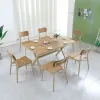 Modern Style Outdoor Patio Table and Chair Environmental protection Materials Aluminum Plastic Wood Chairs Outdoor Chairs