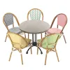Modern Terrace Furniture Chairs French Bistro Chairs Stackable Outdoor Teslin Chair