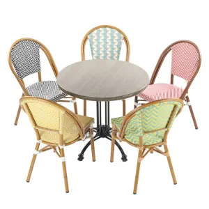 Modern Terrace Furniture Chairs French Bistro Chairs Stackable Outdoor Teslin Chair