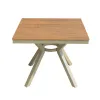New Design of Garden Furniture Waterproof Wear Resistant Plastic Wood square Table Outdoor Dining Table