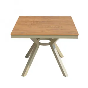 New Design of Garden Furniture Waterproof Wear Resistant Plastic Wood square Table Outdoor Dining Table