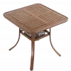 New Product Coffee Table Set Patio Furniture Aluminum Slat Table Wood Grain Metal Square Garden Bistro Outdoor for Restaurant