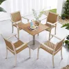 Nordic Cafe Garden Chair Wicker High-quality Outdoor Synthetic Rattan Furniture
