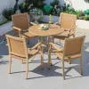 Nordic Modern Style Outdoor Synthetic Rattan Furniture Dining Table for Cafe Garden Villa Courtyard for Exterior