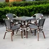 Outdoor Cafe Lounge Furniture French Wicker Rattan Chair Paris Garden Bistro Chair for Coffee Shop Restaurant