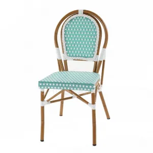 Outdoor Dining Villa Traditional French Style Rattan Bistro Chair-Comfortable Courtyard Use Waterproof Durable
