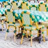 Outdoor Europe French Bistro Chairs Waterproof PE Rattan Wicker Chair