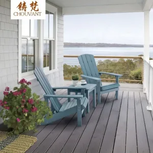 Outdoor Furniture Plastic Wood Modern Foldable Single Chair for Hotel School Use Garden Knocked Down Packing