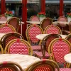 Outdoor Garden Aluminium French Bistro Dining Chair Rattan Restaurant Furniture