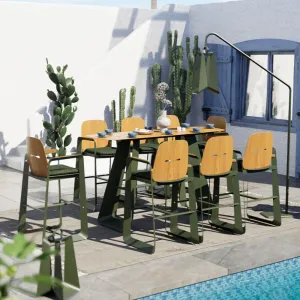 Outdoor High Bar Chair Covers All Aluminum Furniture for Home Bar Patio Garden Dining