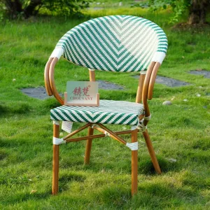Outdoor Stackable Coffee Tables Chairs for Dining Restaurant Garden Hotel Park Use with Texlin Material Waterproof Design