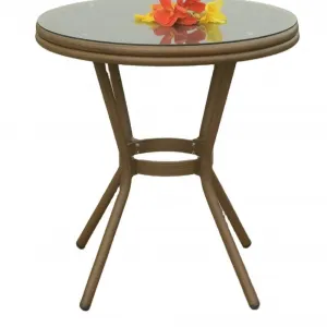 PATIO ALUMINUM ROUND TESLIN TABLE ROUND TESLIN TABLE OUTDOOR ALUMINUM FABRIC TABLE WATERPROOF
