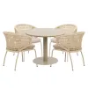 Patio Aluminum Rope Chair Outdoor Alu String Chair Aluminum Weaving Rope Chair Outdoor Patio Weaving Leisure Furniture