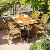Popular Garden Furniture Rattan Armchairs Outdoor Furniture Set Stackable Garden Furniture