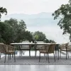 Simple Design Cheap Outdoor Aluminum Colorful Garden Courtyard Restaurant Bistro Stackable Rattan Dining Chairs