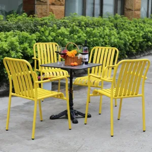 Simple Modern Outdoor Aluminum Chairs Garden Villa Furniture for Patio Hotel Use Full Seating