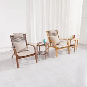 Stackable Metal Steel Aluminum Patio Outdoor Garden Furniture Chair Aluminum Patio Rope Dining Chairs