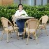 Stylish Modern Outdoor Aluminum Teslin Mesh Chair-Waterproof Fabric Patio Leisure Use