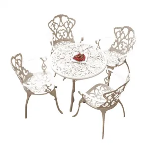 Sun Leisure Outdoor Garden Chair Die-casting Aluminum Balcony Chair White Cafe Restaurant Armchairs Unique
