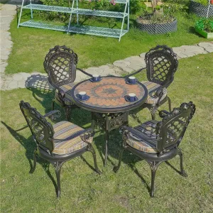Wholesale Modern Aluminium Outdoor Balcony Furniture Table and Chair Set for Garden