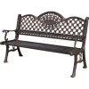 Wholesale Outdoor Cast Aluminum Chair Long Bench Leisure Garden Park Metal Aluminum Outdoor Bench