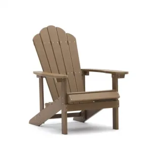 Wholesale Outdoor Furniture Patio Garden Beach Garden Plastic Wood Chair Adirondack Chair with Cup Holder