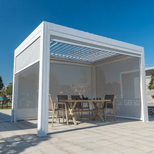 3x4 Outdoor Aluminum Patio Pergola Hand Electric Garden Aluminum Louver Pergola